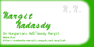 margit nadasdy business card